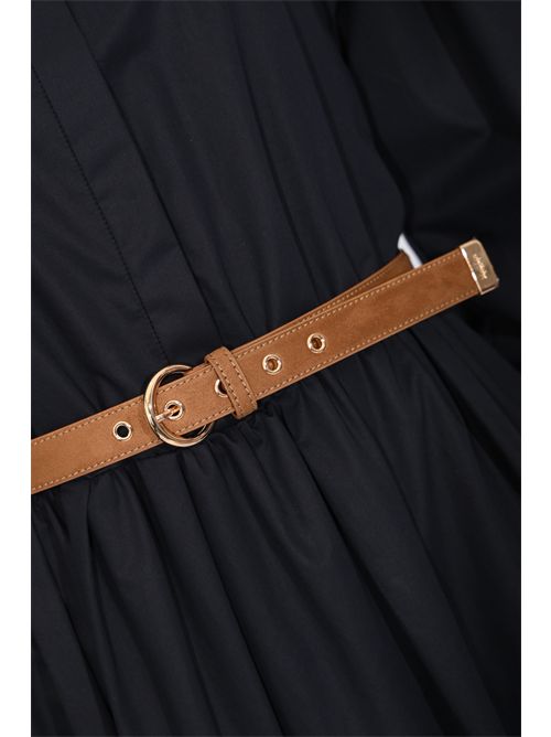 Abito MSTMARMO in raso di cotone con cintura Blu MAX MARA STUDIO | 2616221021600004